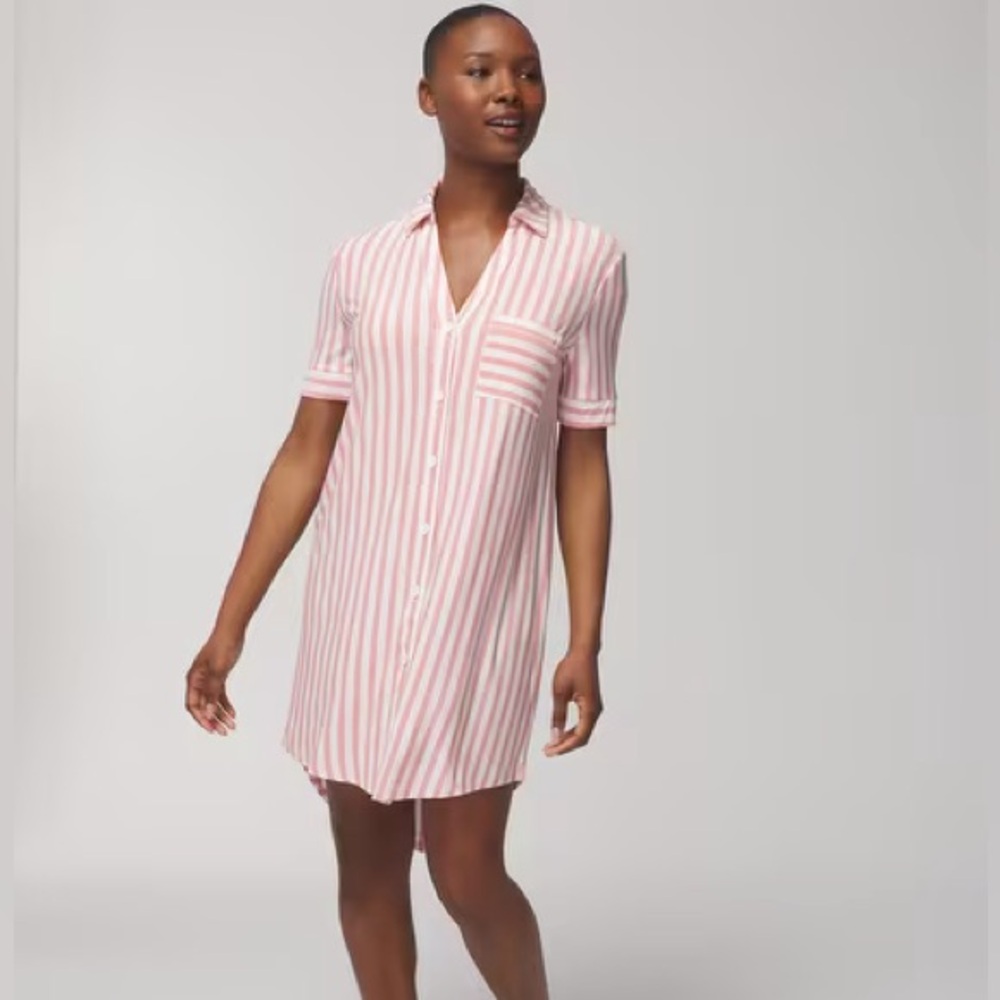 Soma Cool Nights Button Front Sleepshirt